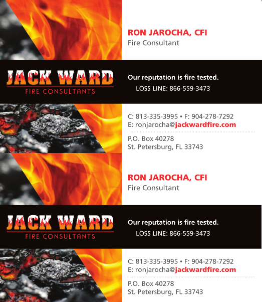 Jack Ward Business Card Design