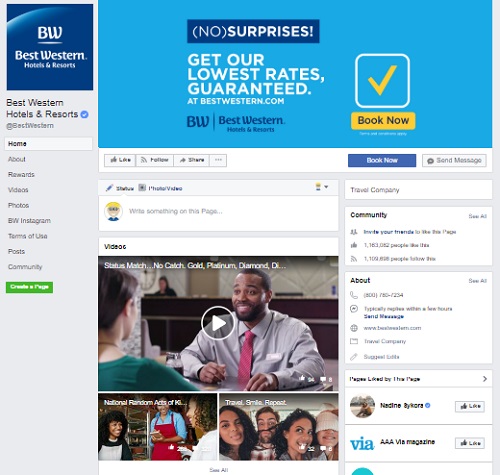 Branding on Facebook by Bestwestern