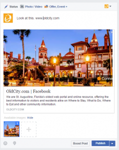 Linking on Facebook.